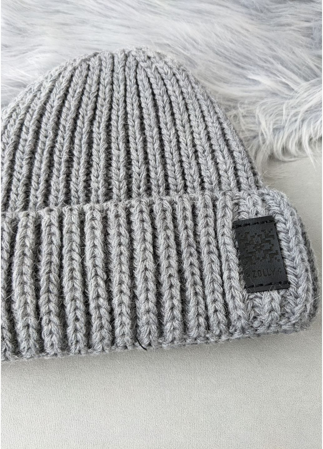 Женская шапка-бини фактурной вязки INNOE Шапка (365775208)