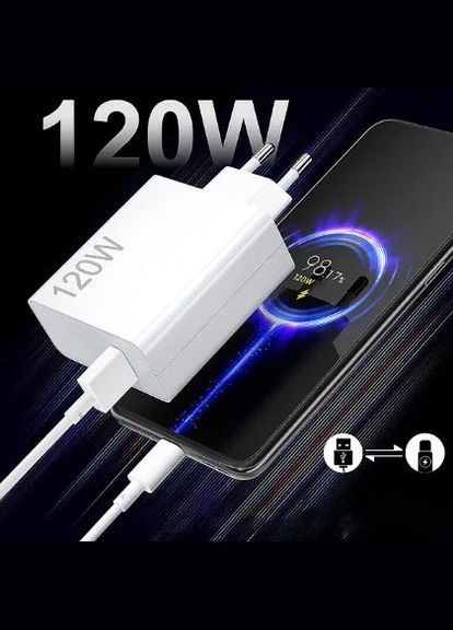 Зарядное устройство 120W Original + кабель Type C (6A) MDY-12-EH Qualcomm QC3.0, QC4.0 оригинал Xiaomi (347174018)