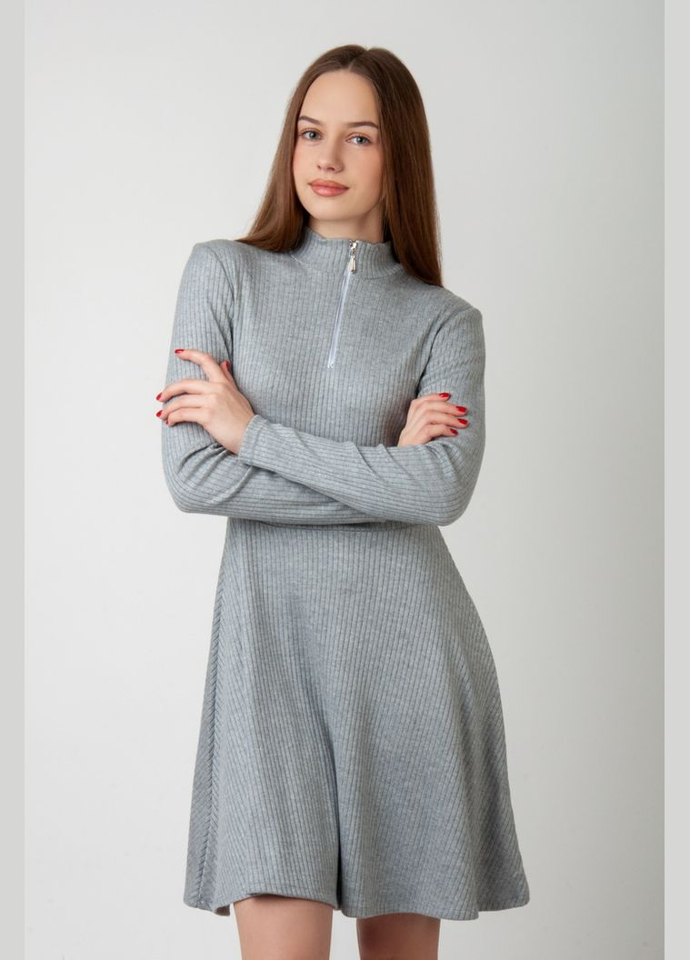 Серое платье женское 09-3500-145 светло-бежевый Авекстекс