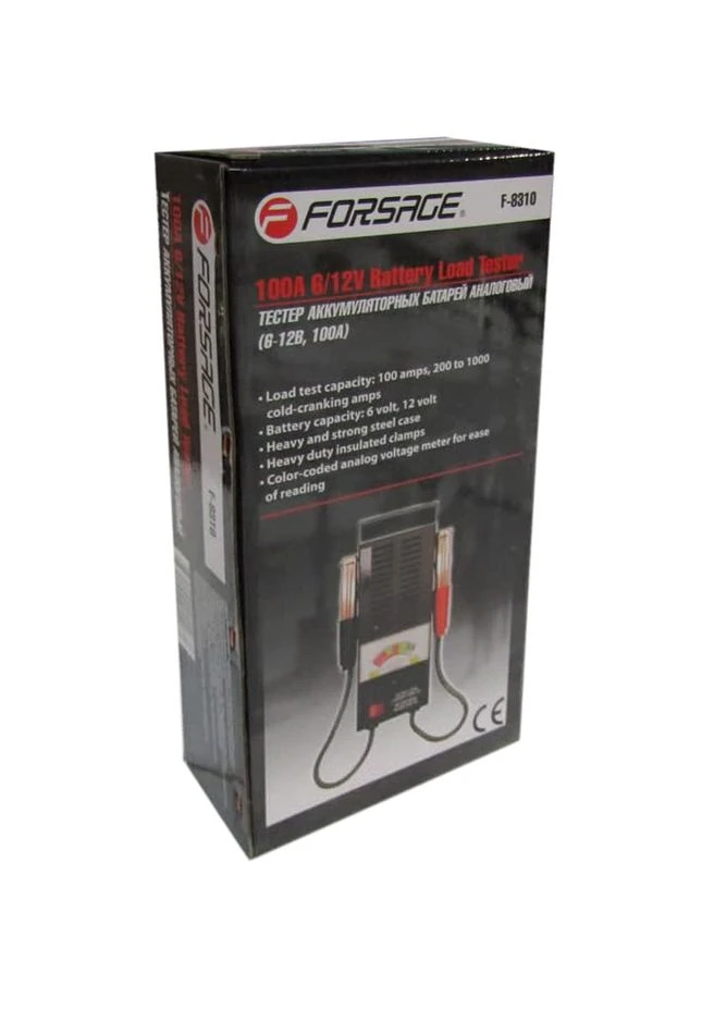 Тестер аккумуляторных батарей аналоговый (6 V -12 V, 100А) F-8310 Forsage (379045989)