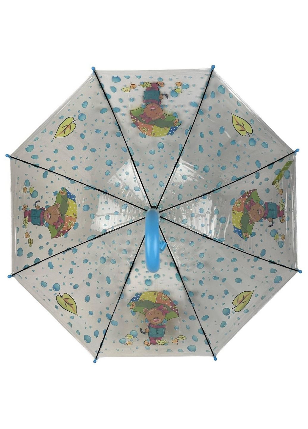 Прозора дитяча парасолька тростина напівавтомат Rain (279323902)