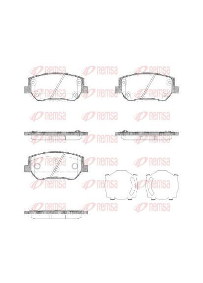 Колодки тормозные дисковые (комплект 4 шт.)) Remsa (354765832)