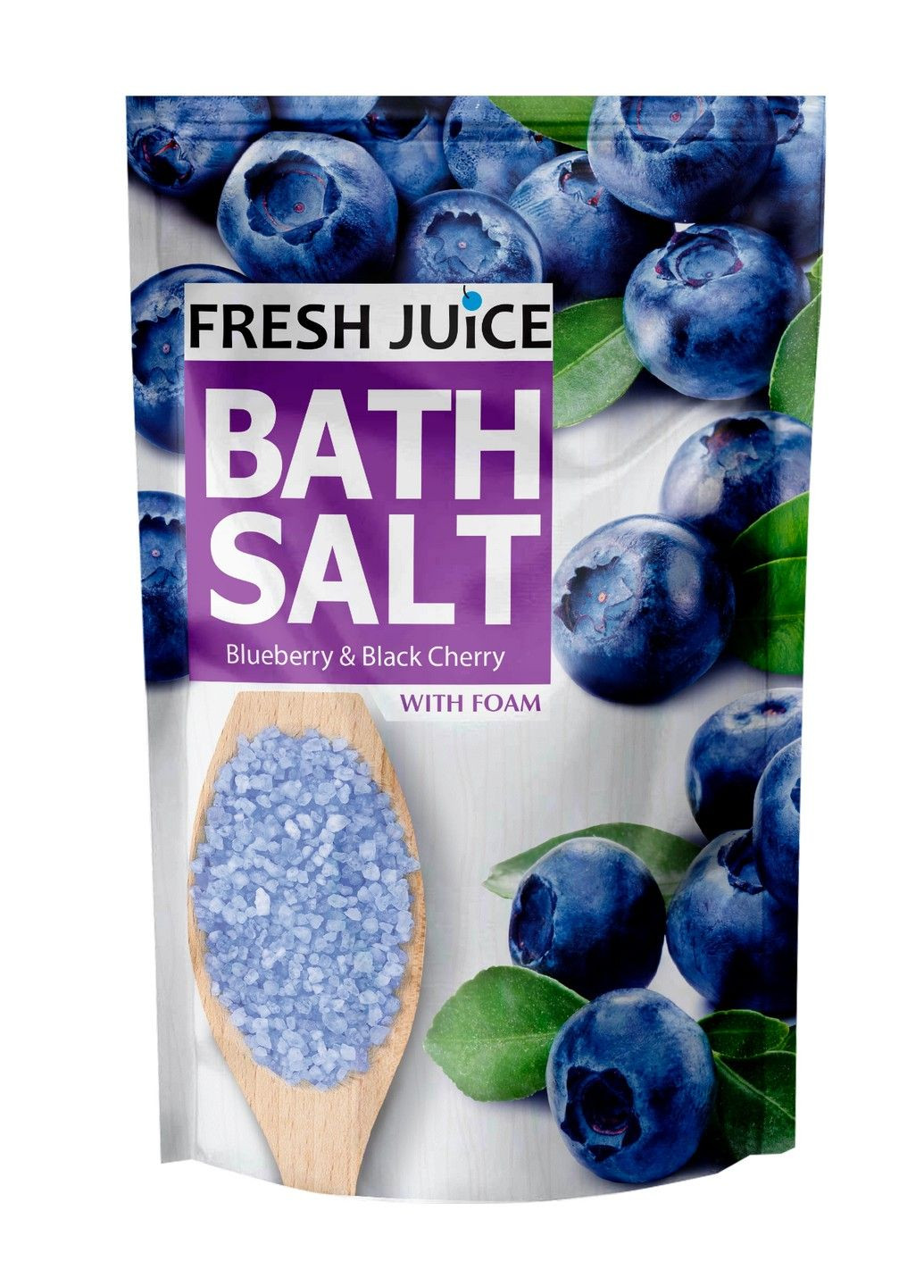 Соль для ванн дой-пак с пеной Blueberry & Black Cherry 500 мл Fresh Juice (283017505)