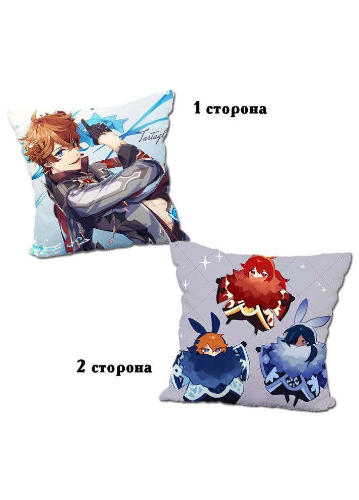 Подушка Дилюк Тарталья Кэйа Геншин импакт Genshin Impact двухсторонняя см (p0606) No Brand (326996478)
