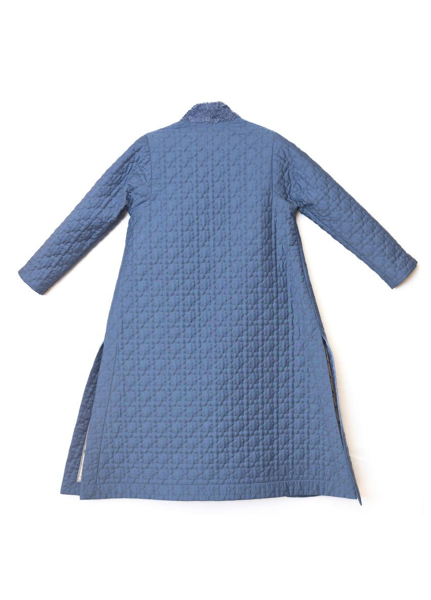 Блакитне демісезонне Пальто-кімоно IRYNA (A/1-23-Kim-2) Victoria Gres