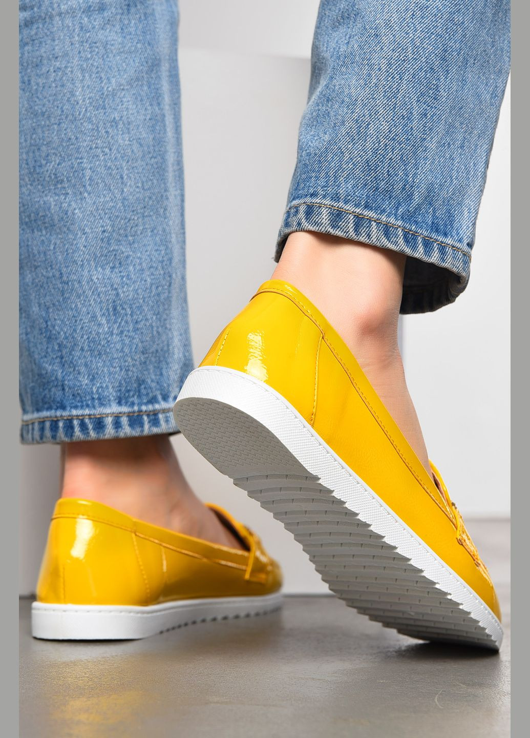 Let's Shop Туфлі-лофери жіночі жовтого кольору лофери жовтий з штучна шкіра, україна — демісезон (321517294)