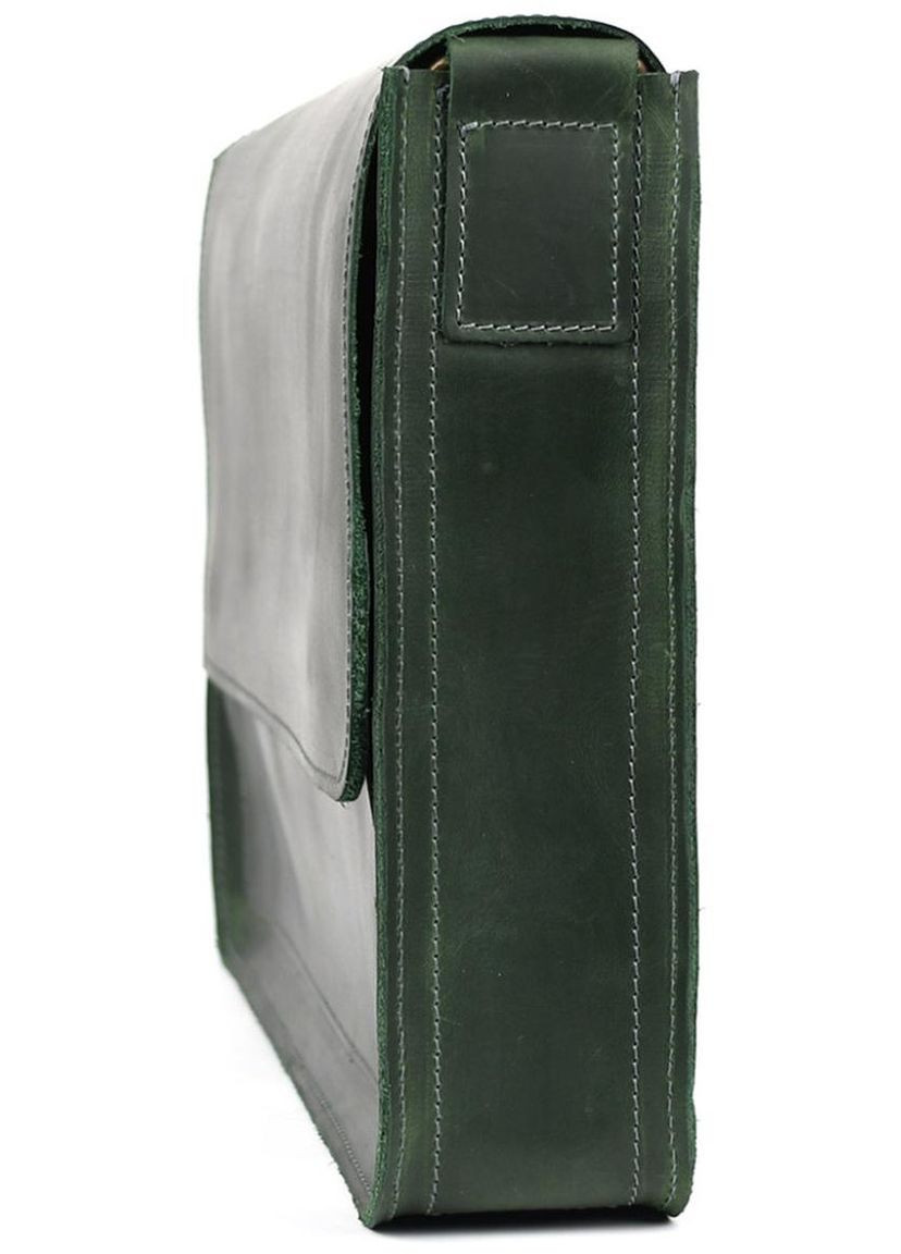 Сумка планшет через плечо мужская из натуральной кожи для телефона и для документов большая Зеленый 38057 LIMARY (355245075)