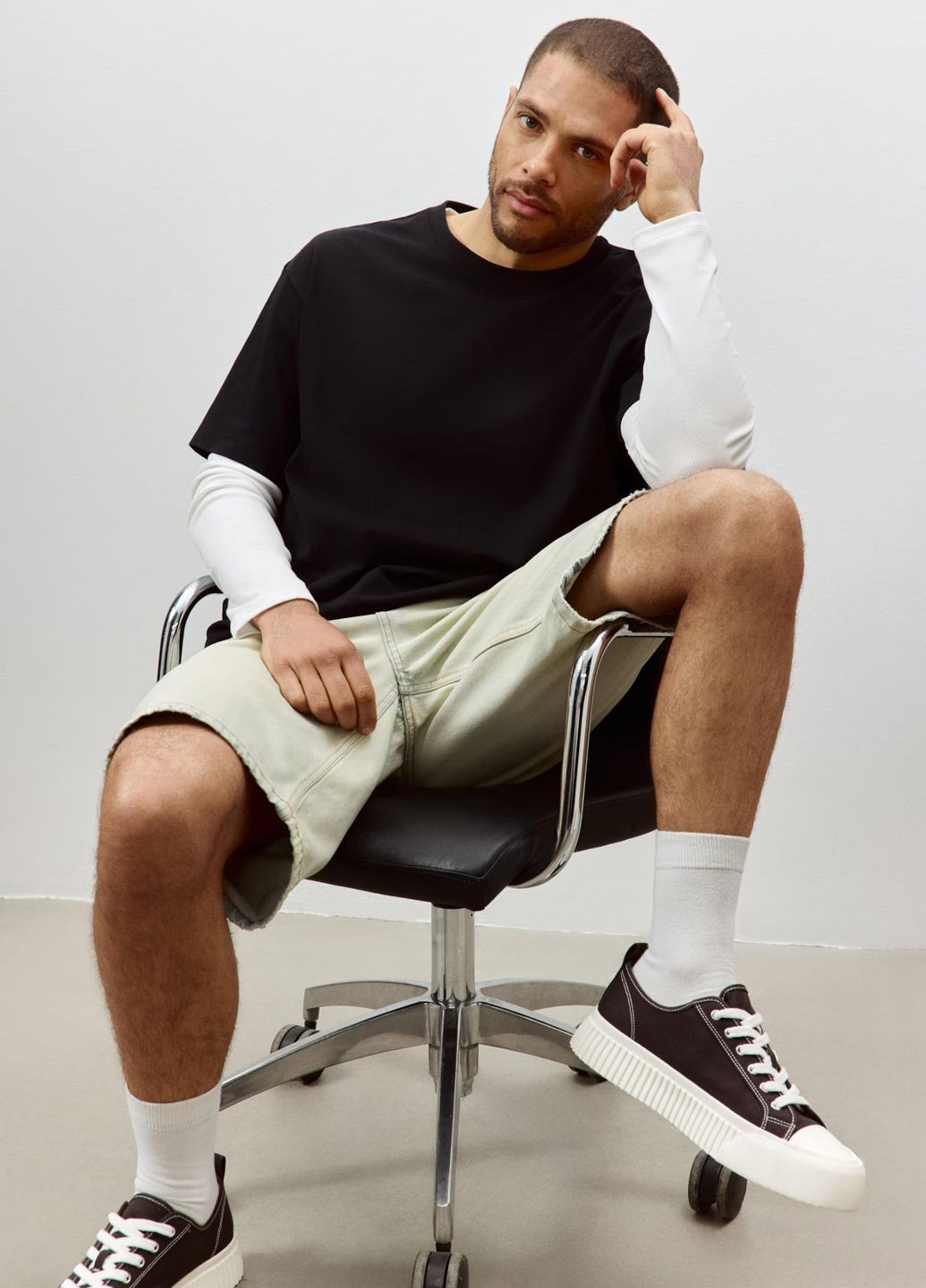 Черная футболка свободного кроя Only & Sons