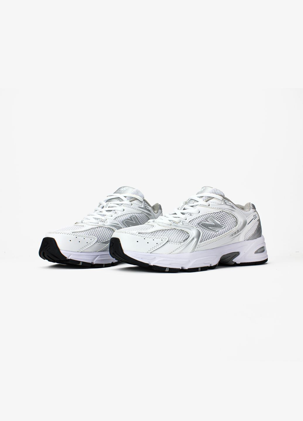 Кроссовки женские и мужские New Balance 530 Silver White | Нью Беланс 530 серебряные No Brand серебряные демисезоны (338433411)