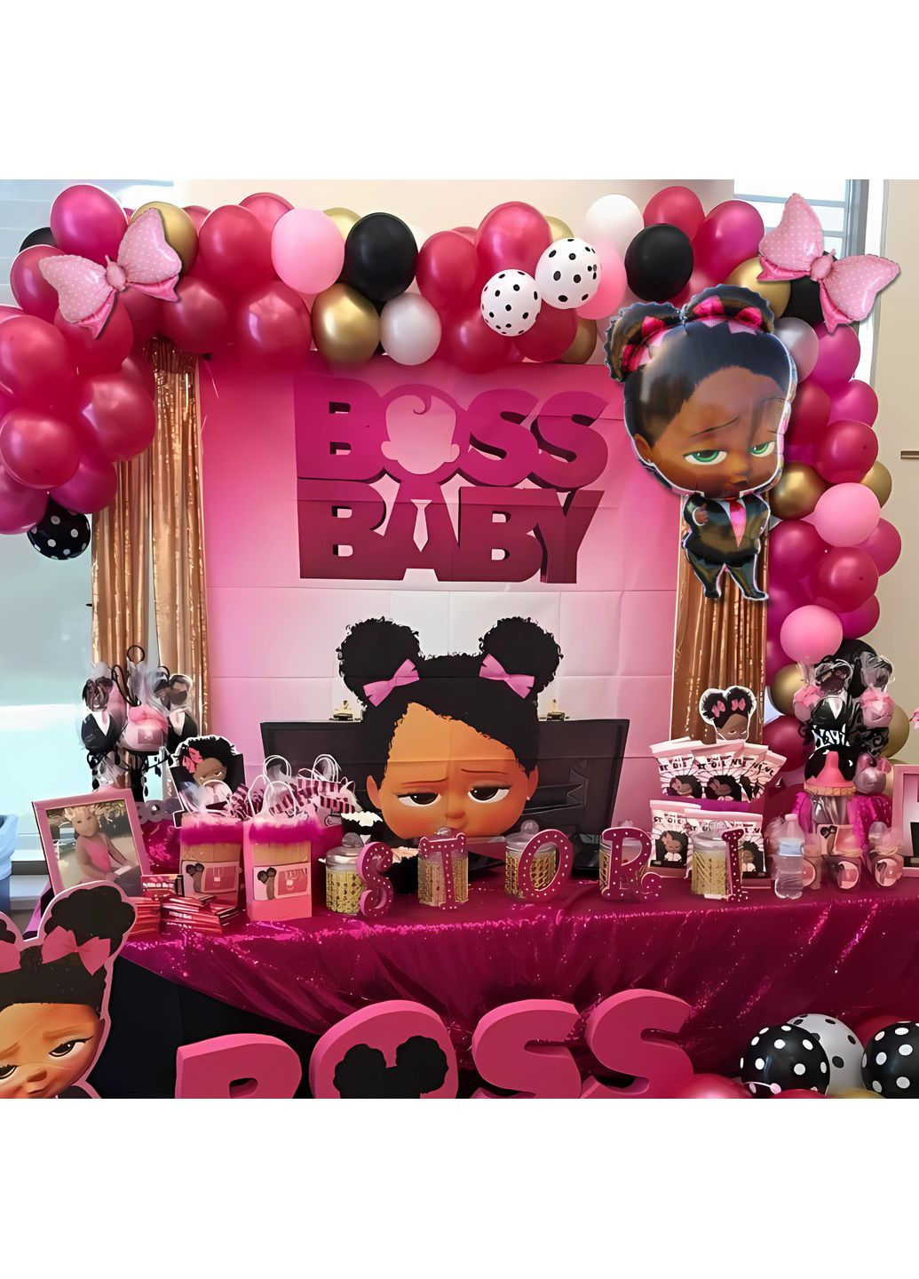 Набор 70 шаров для фотозоны Беби Босс Профессионалка с детства No Brand (360559389)