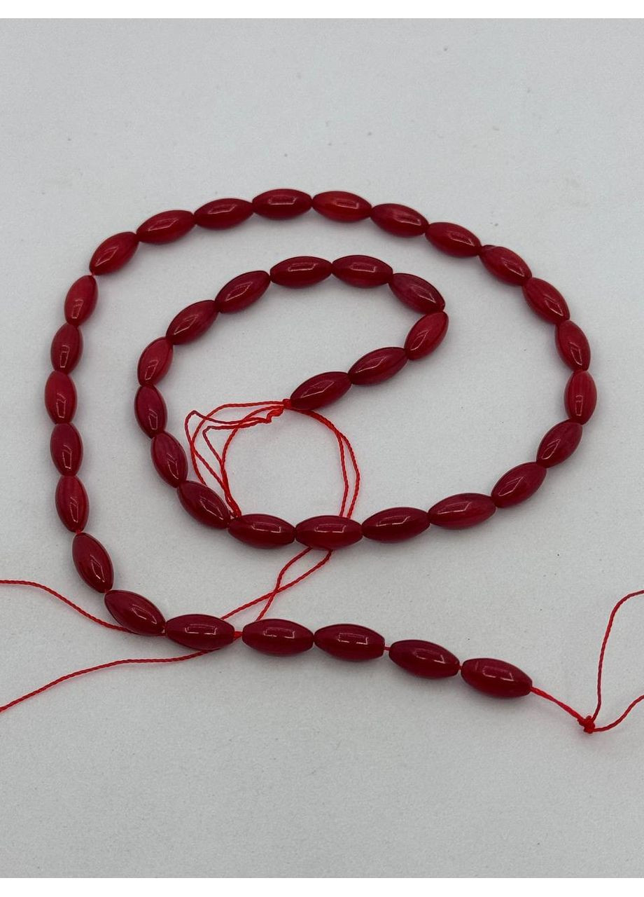Корал на нитці без застібки 10*5 мм 40 см Червоний No Brand (351355807)