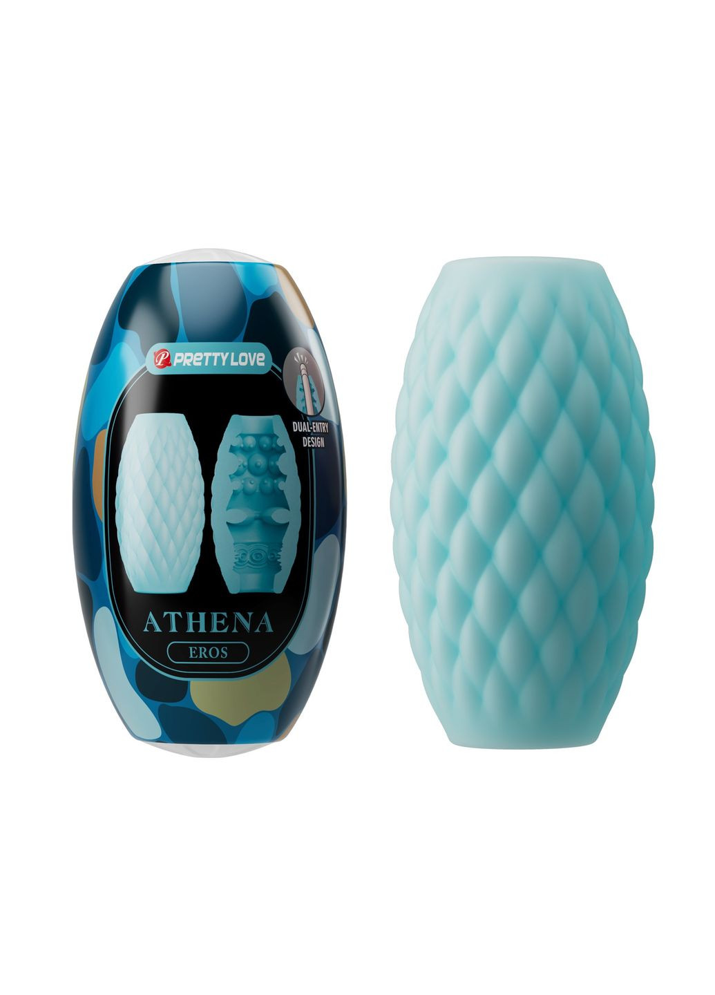 Мастурбатор яйце Athena Eros блакитний, 7.6 х 4.2 см Pretty Love (361670495)