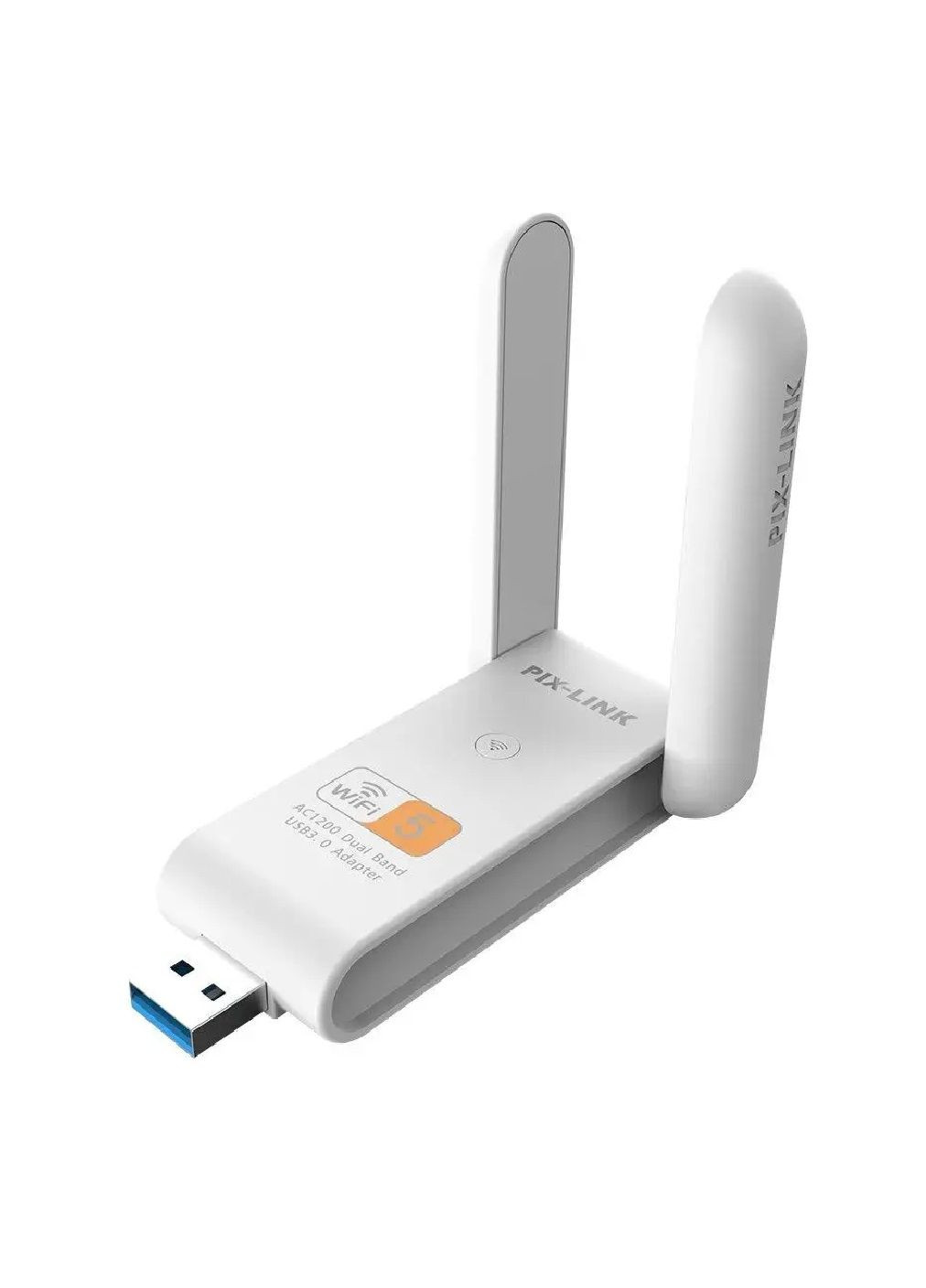Мережевий USB 3.0 WiFi адаптер з двома зовнішніми антенами 1200 Mbps 2.4GHz5GHz для Windows (476352-Prob) Білий Unbranded (279518091)