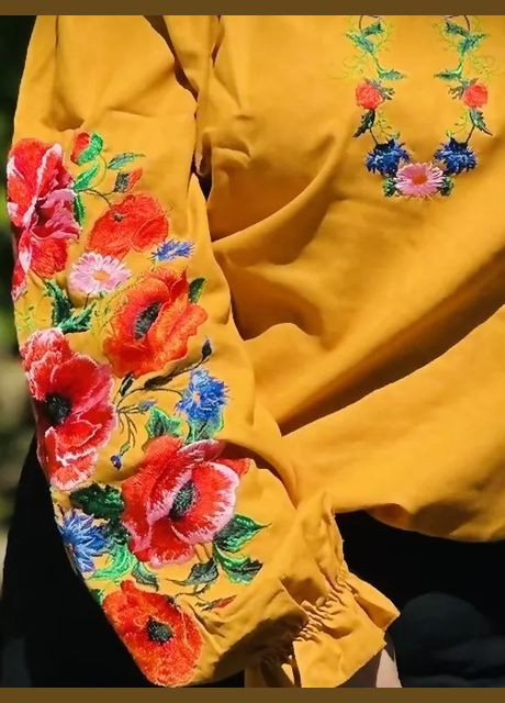 Жіноча вишиванка Полумяний вихор гірчична Galychanka 6910 (326520055)