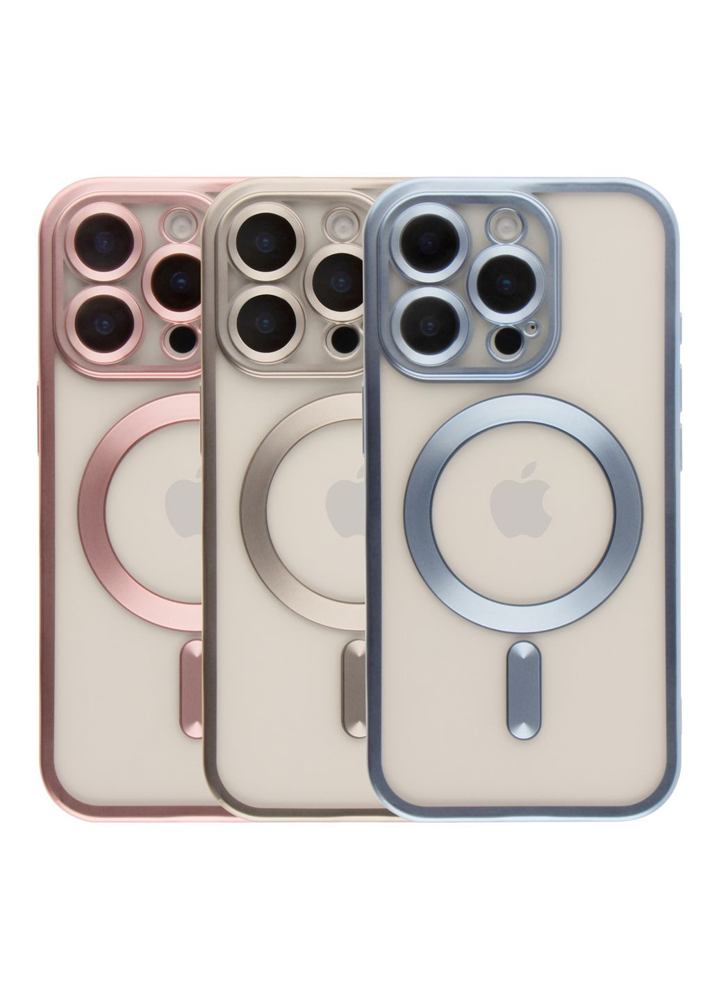 Чехол TPU Metallic Chrome Full Camera with Magsafe для iPhone 16 Pro Цвет Chrome Blue No Brand Apple iPhone 16 Pro 2024 (336149348)