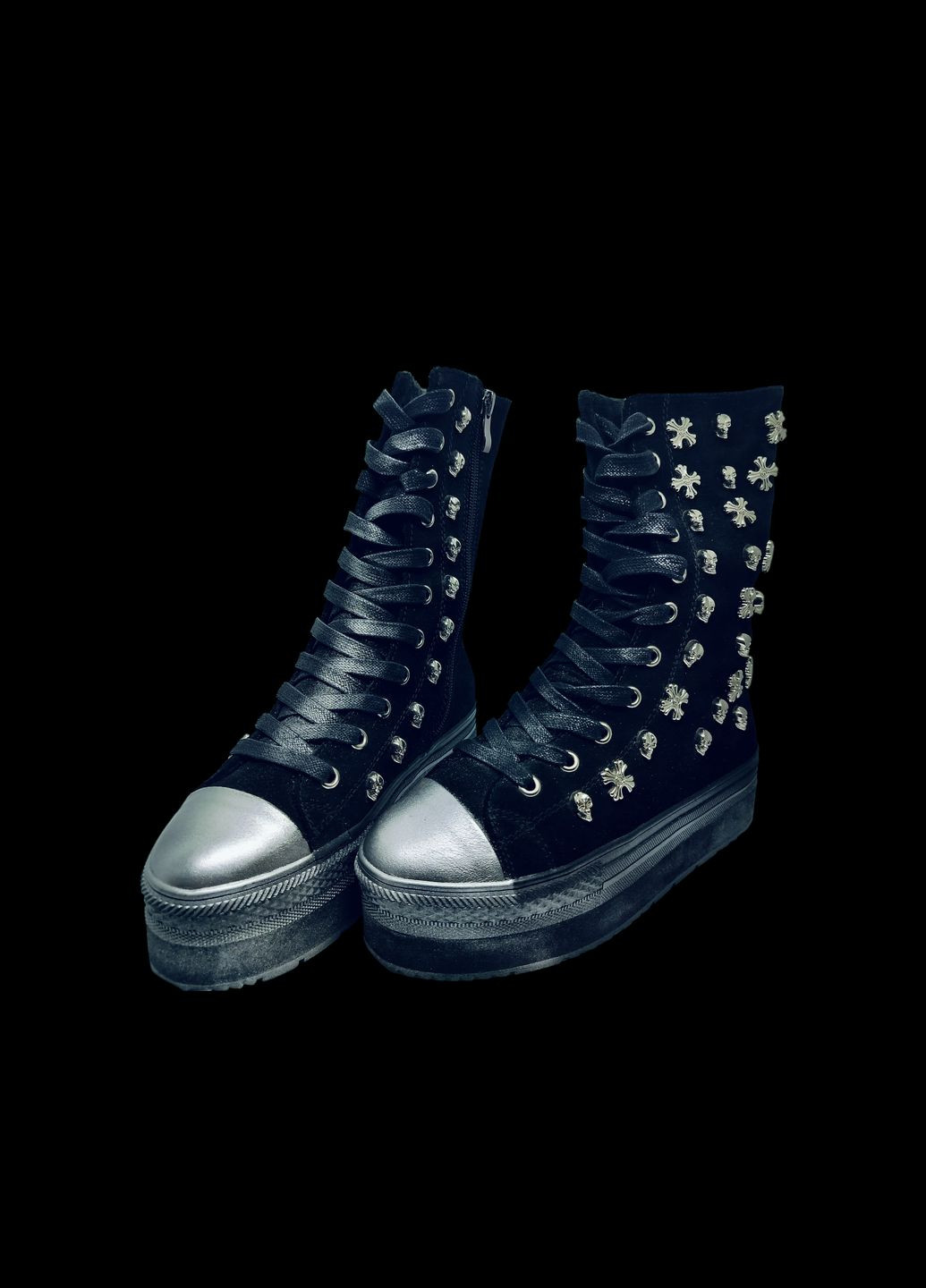 Чорні кеди демісезонні з легким утепленням жіночі замшеві No Brand