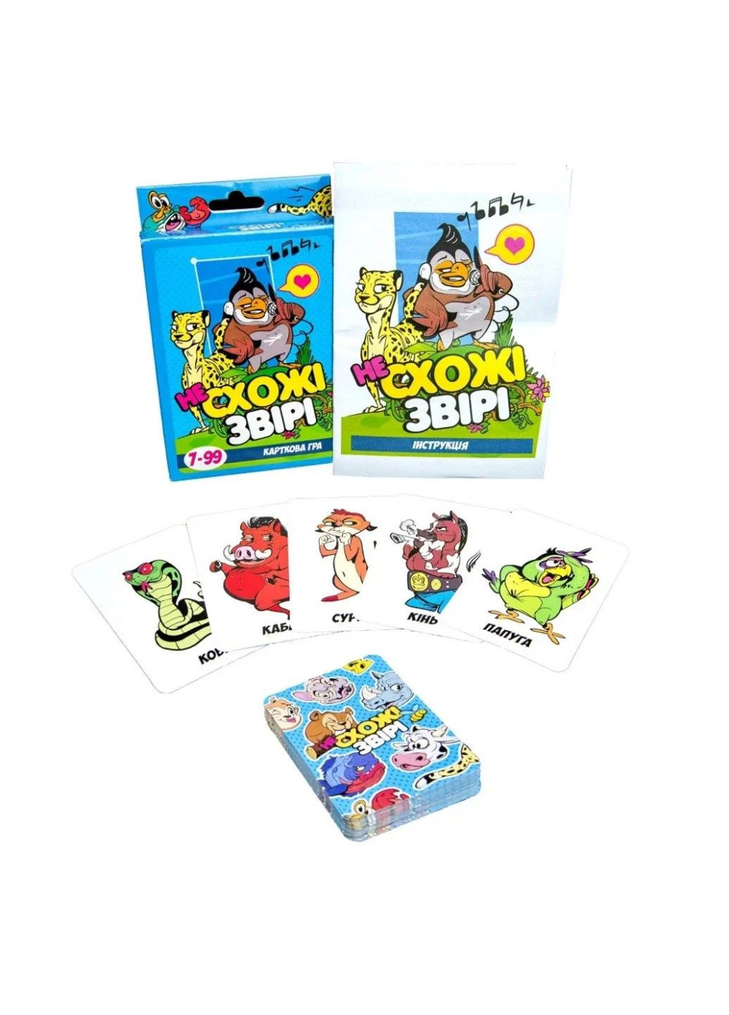 Настольная карточная игра "Непохожие звери" 30223 рус Strateg (331299319)