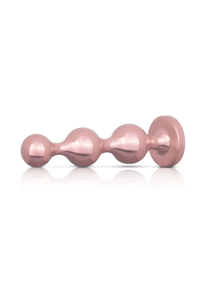 Набір анальних іграшок Metal Butt Plug Set 3 Pieces Rosy Gold (369609671)