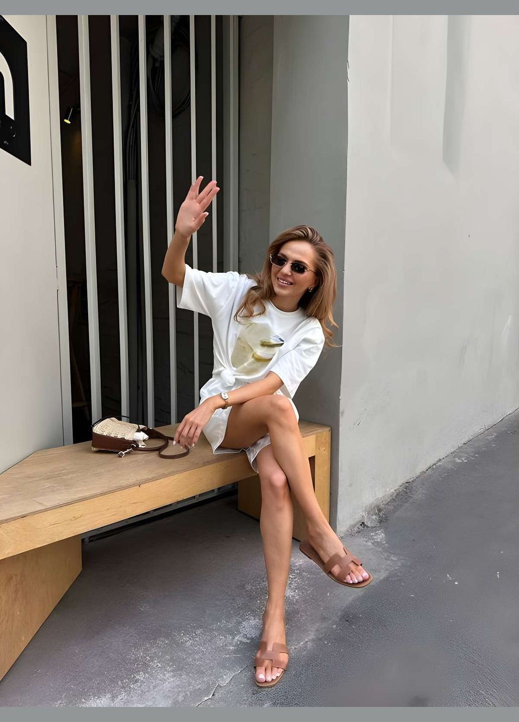 Женская качественная нежная хлопковая футболка оверсайз с принтом сливочное масло one size хлопок белый Україна - (339402796)