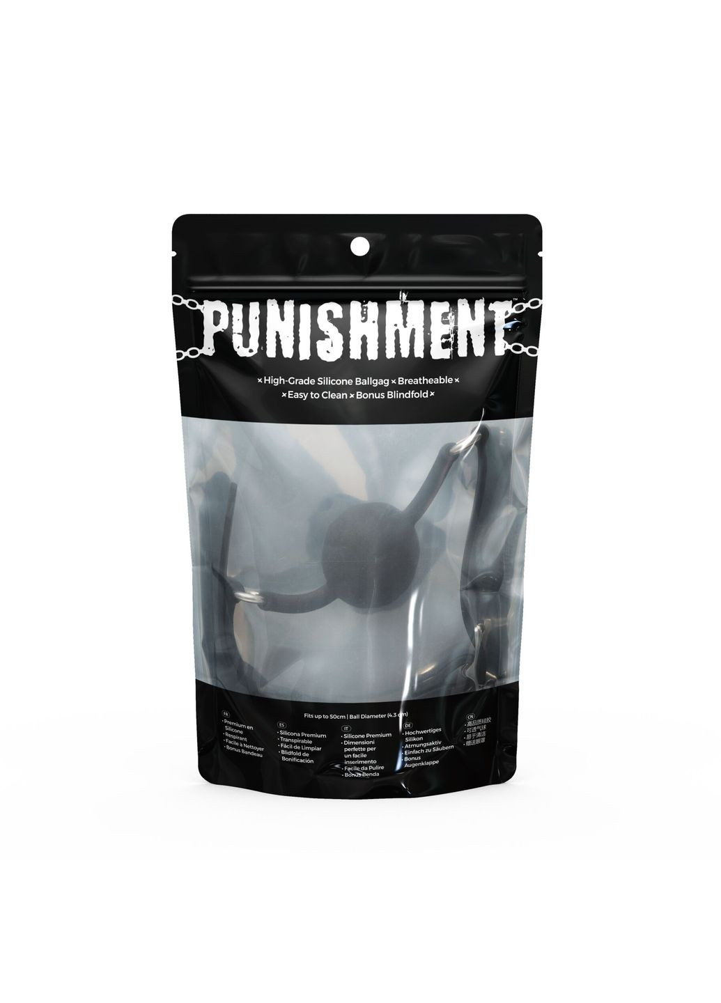 Кляп - Silicone Ball Gag - Black Punishment (369950698)