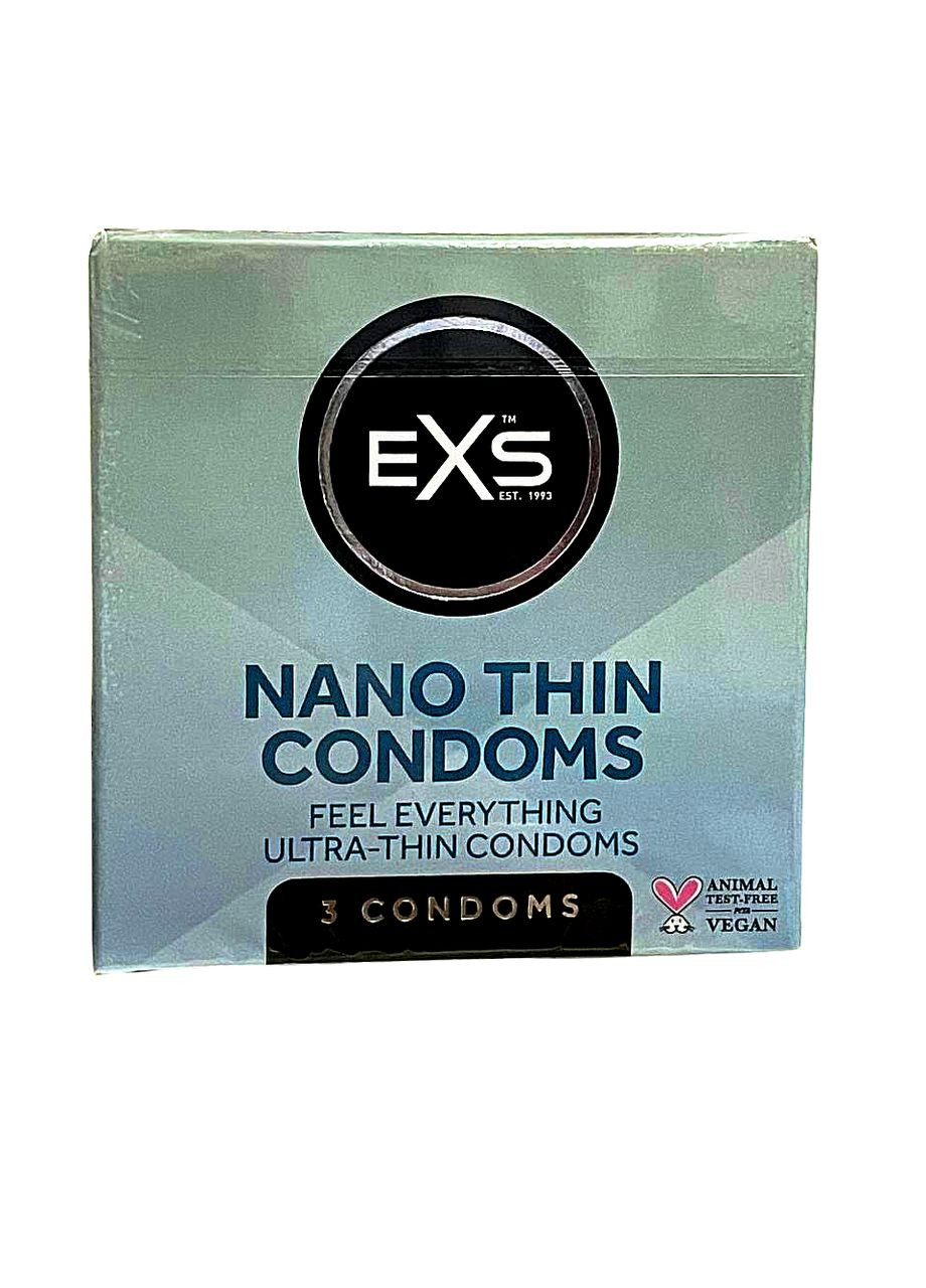 Презервативи ультратонкі Nano Thin латексні (ціна за упаковку, 3 шт.) EXS (316262595)