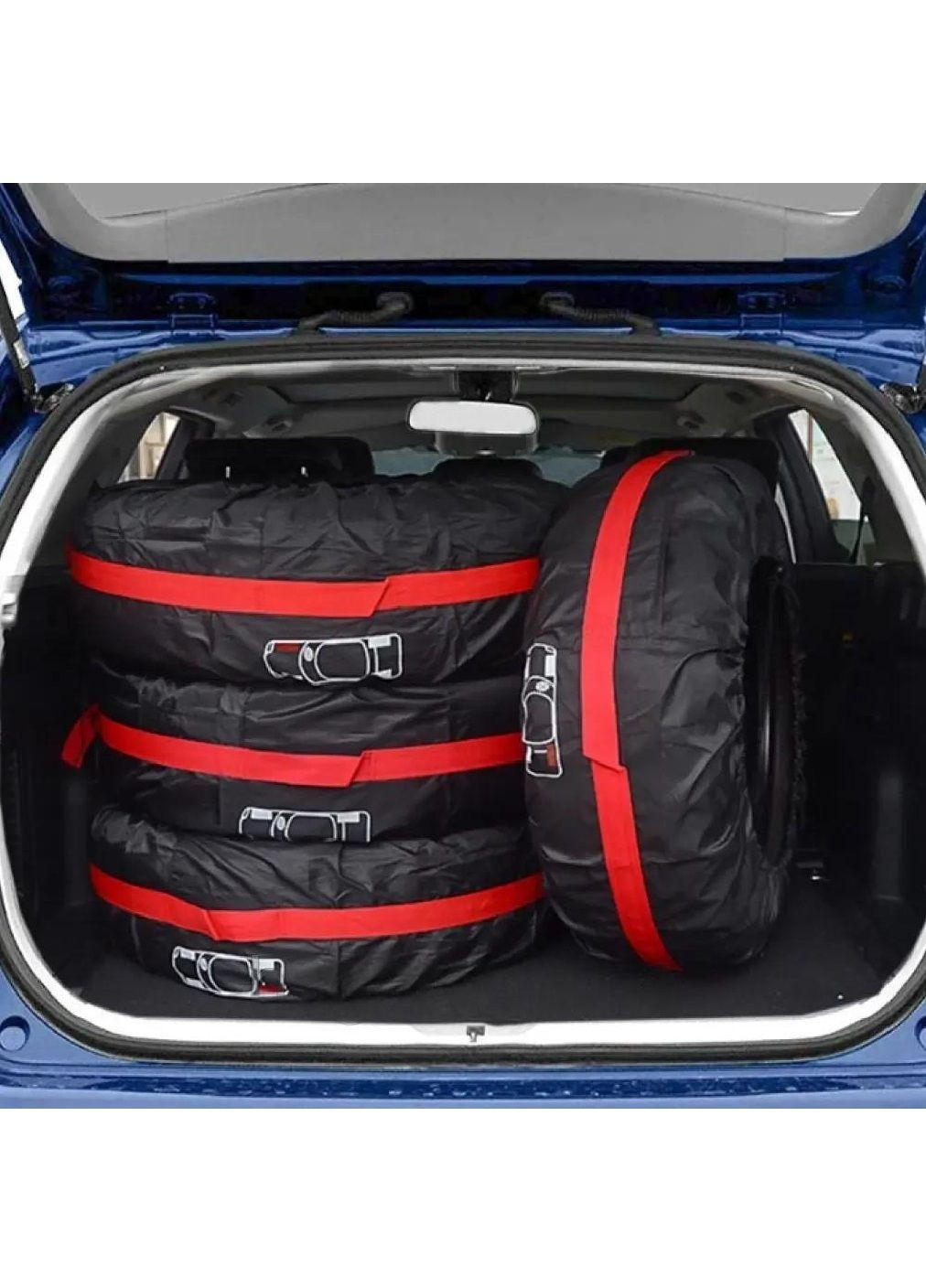 Комплект набор чехлов с ручками для хранения переноски автомобильных колес шин запаски 4 шт (476768-Prob) R15-R18 Unbranded (290663815)