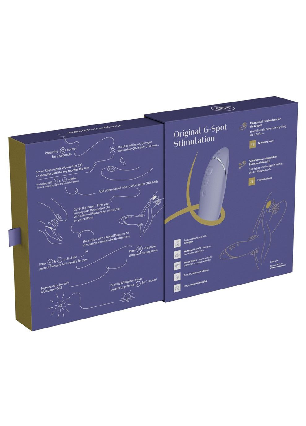 Сиреневый вибратор OG с вакуумной стимуляцией для зоны G Womanizer (346133244)