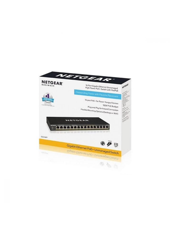 Коммутатор неуправляемый GS316PP (GS316PP100EUS) Netgear (315504031)