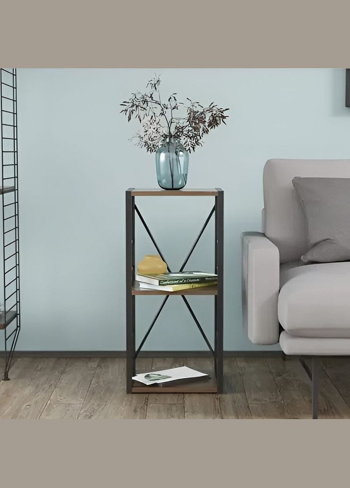 Этажерка 3/34 Серии Коннект 73x34x28 черный ДСП 16мм (FRD-104293) Ferrum-decor (353501106)