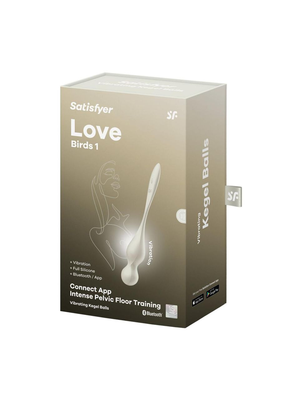Вагинальные смарт-шарики с вибрацией Satisfyer Love Birds 1 Connect App White, 78 г No Brand (366877681)