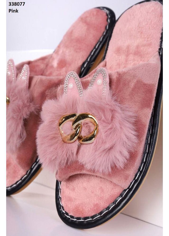 Розовые женские комнатные тапочки No Brand