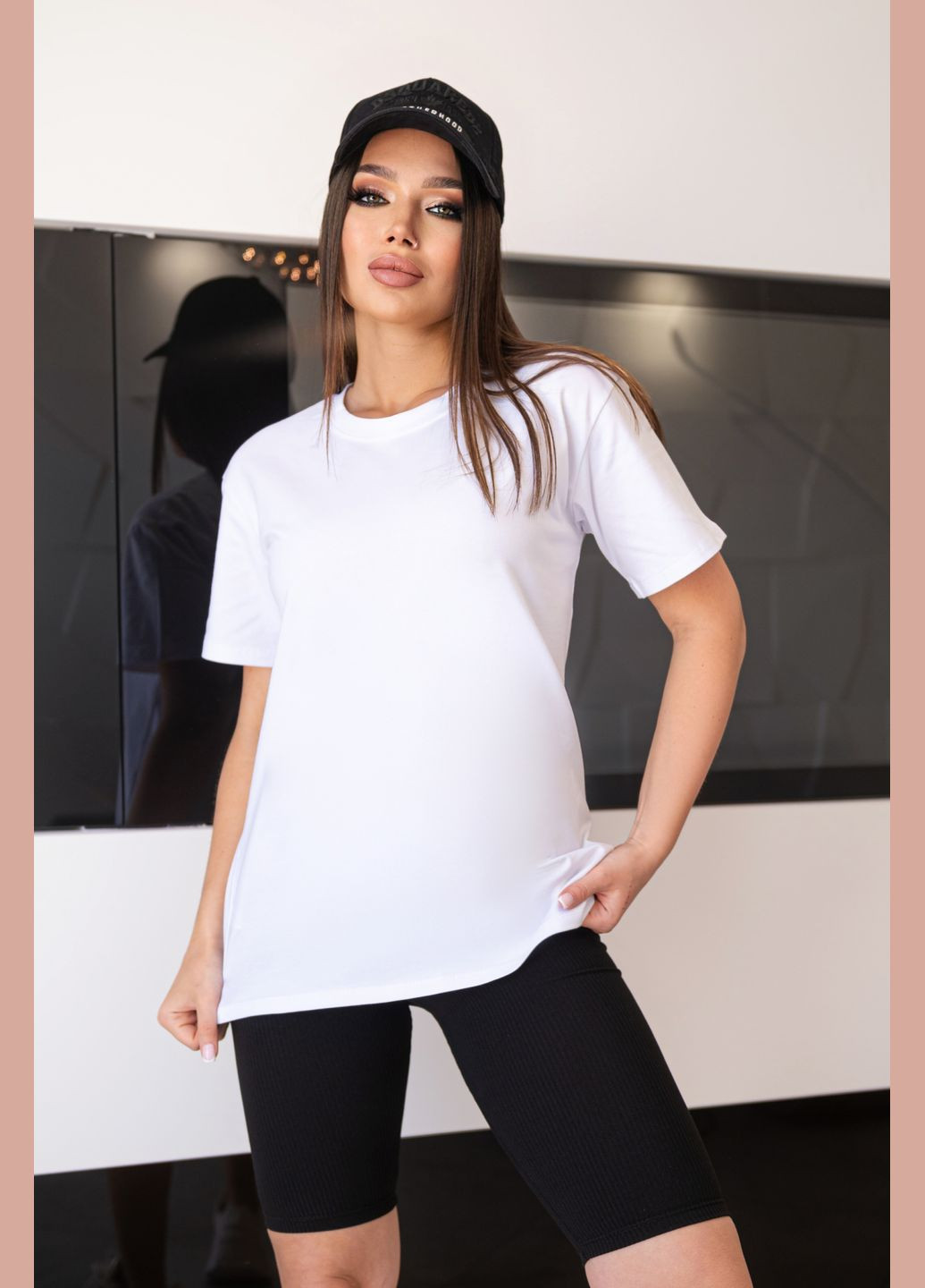 Біла літня базова жіноча футболка з коротким рукавом Fashion Girl Enkel