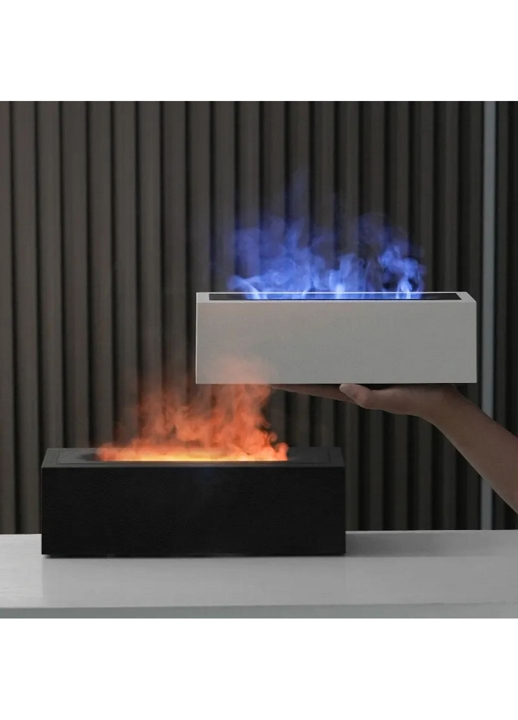 Зволожувач повітря портативний H3 Nordic Style Flame аромадифузор електричний, ефект полум'я, ПОДАРУНОК + 2 Арома олії Kinscoter (293480835)