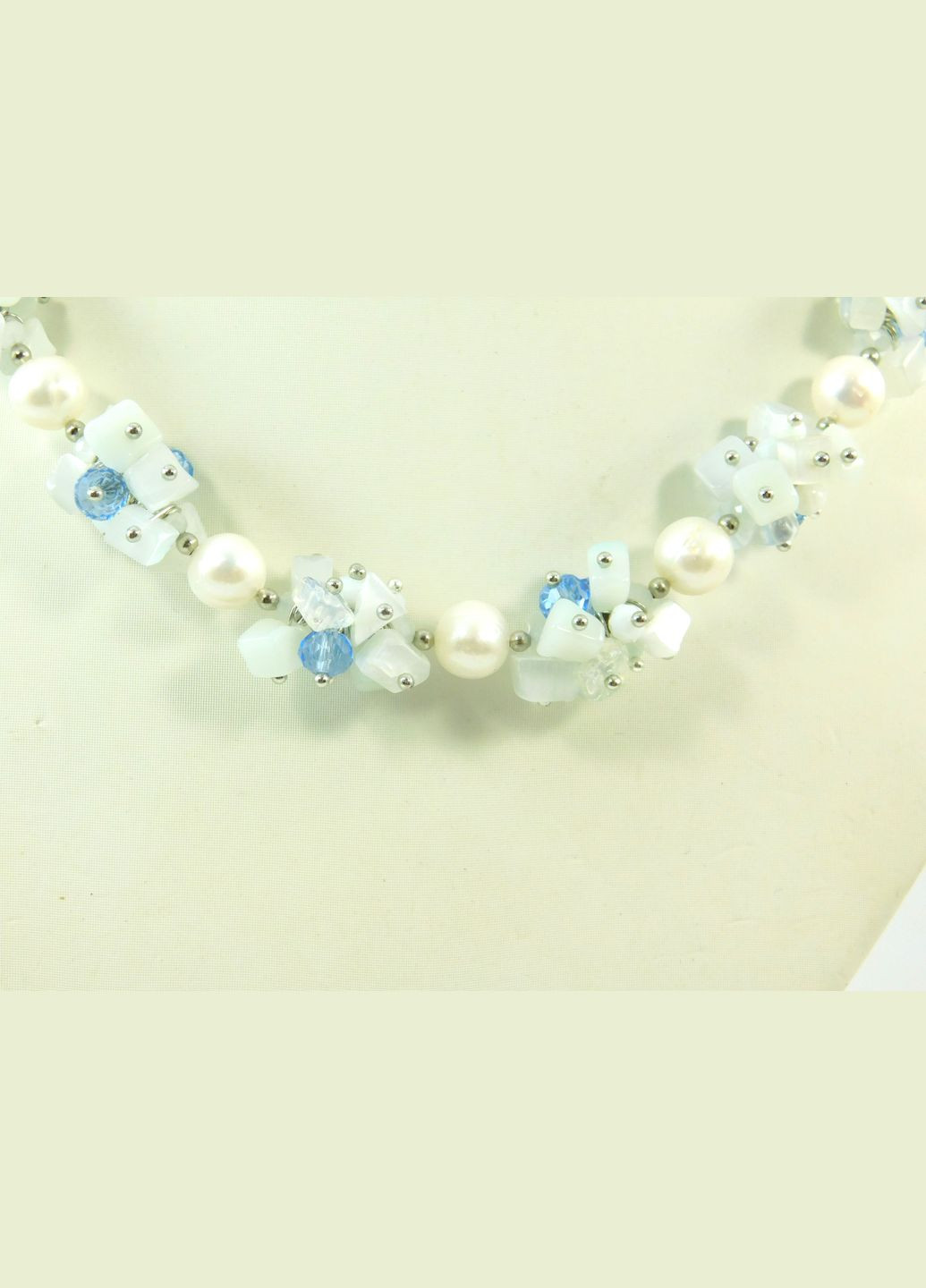 Эксклюзивное ожерелье "Голубая роса" Жемчуг Fursa fashion (322315955)