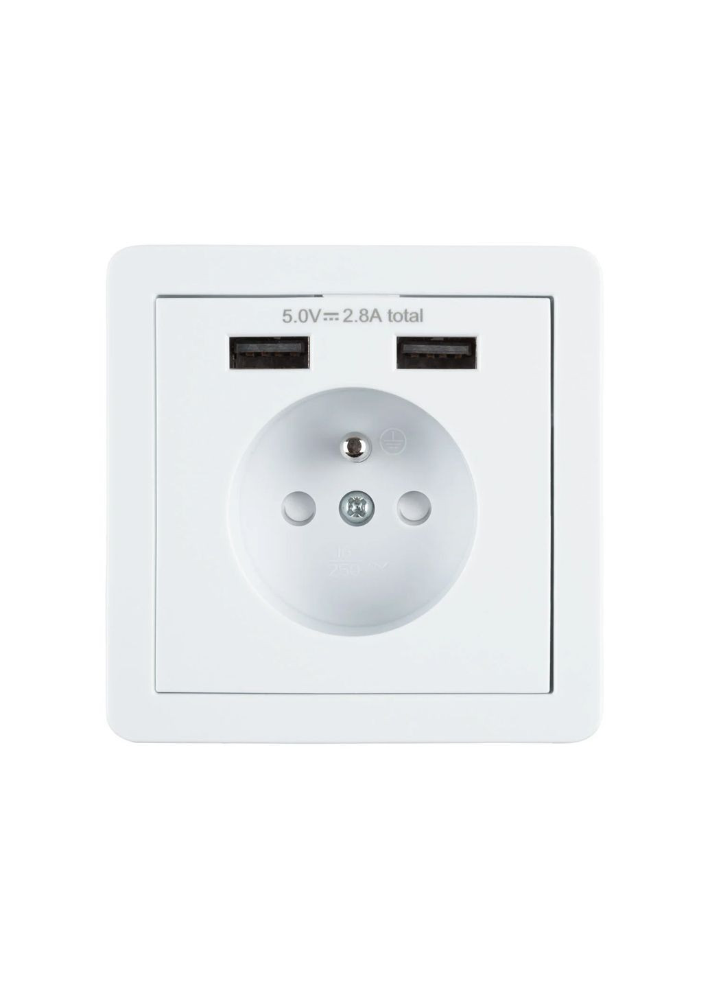 Розетка с 2 USB портами SSUSB 2 A2 белый Silver Crest (327257397)