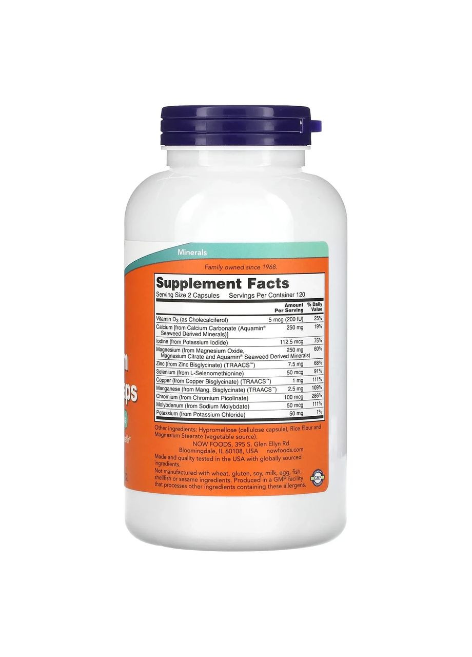 Мультимінерали Full Spectrum Minerals, 240 капсул Now Foods (361118700)