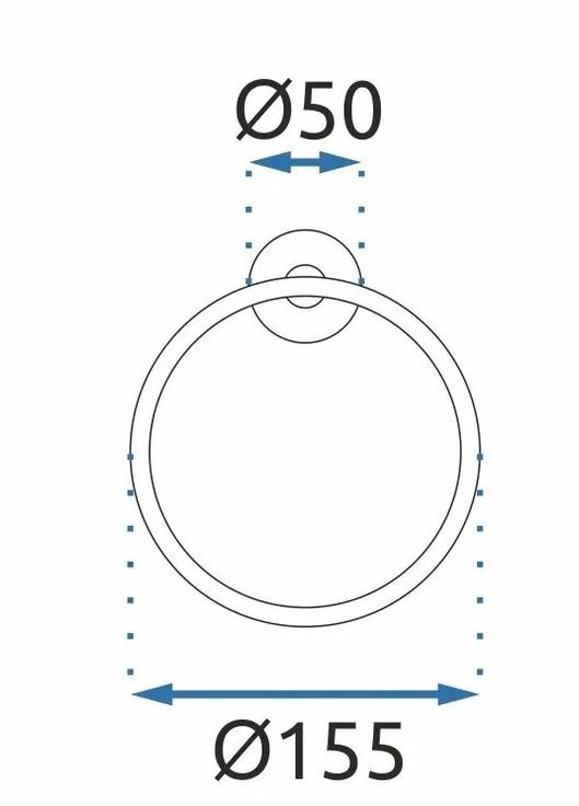 Рушникотримувач кільце 332915A MIST 05 BLACK Rea (336936943)