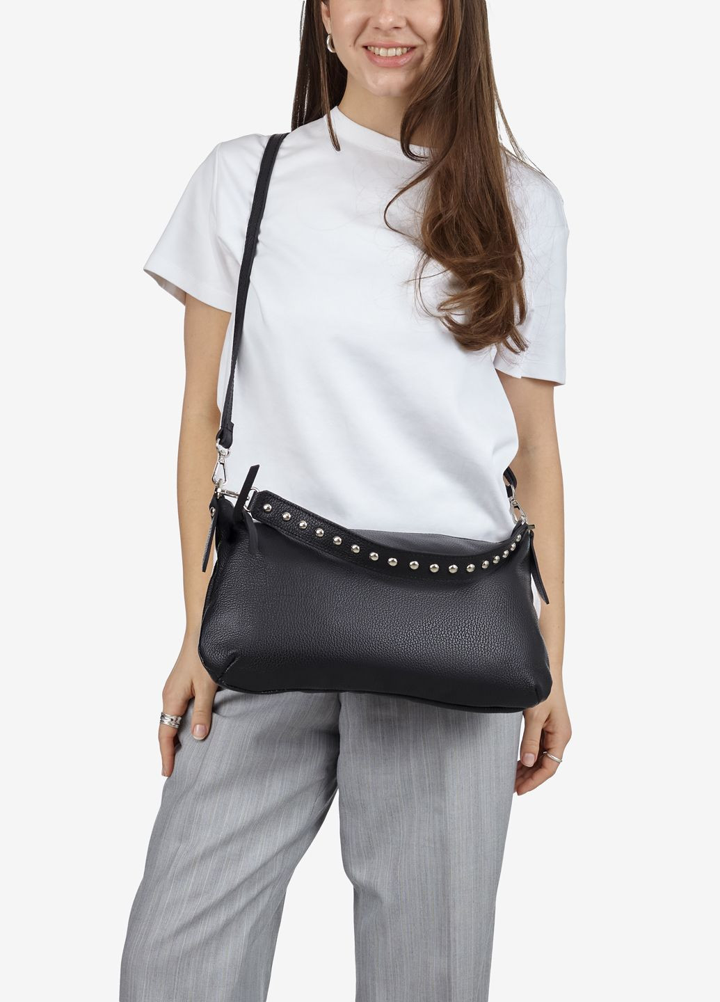 Сумка жіноча шкіряна крос-боді велика Сrossbody Regina Notte (326960874)