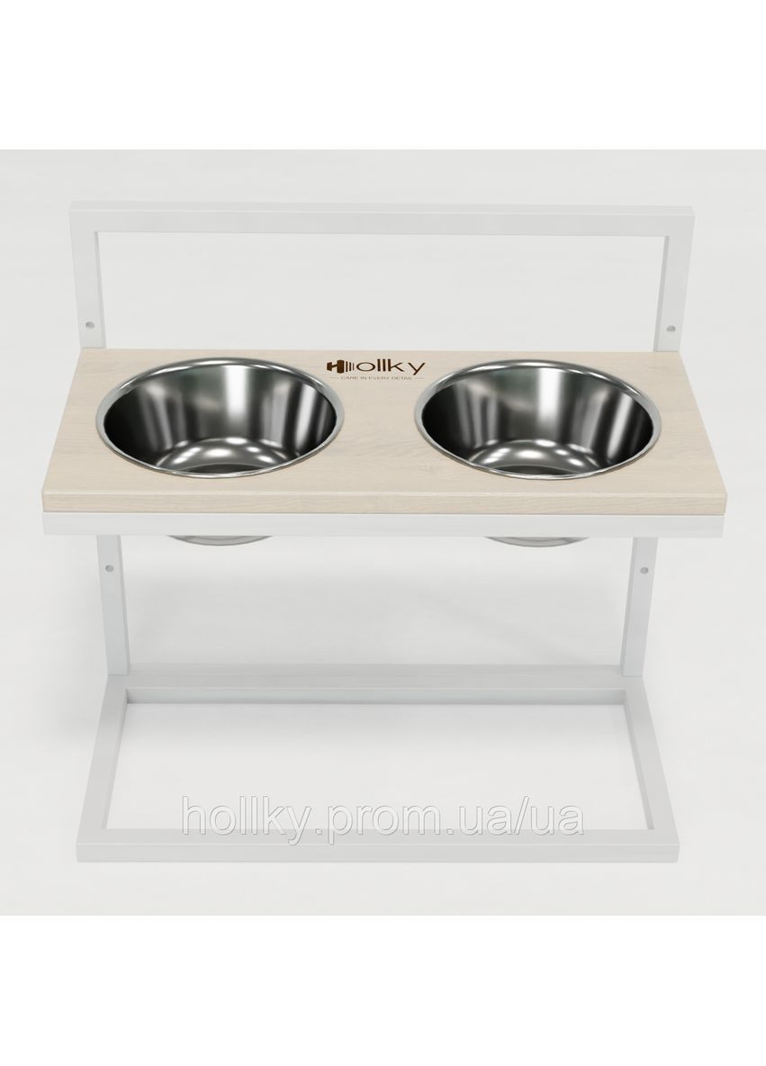 Миски на регульованій підставці для великих собак Flex L (2 × 1.8 л) FL-502850-WHWH Hollky (365652762)