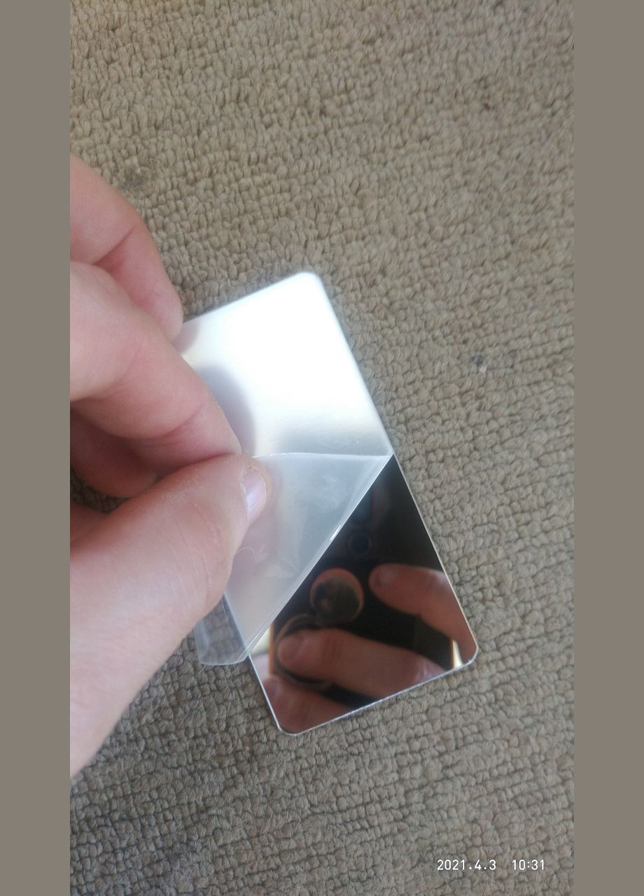 Дзеркальні пластикові наклейки 9 х 4,5 см 18шт срібні Б235-18 No Brand (302242969)