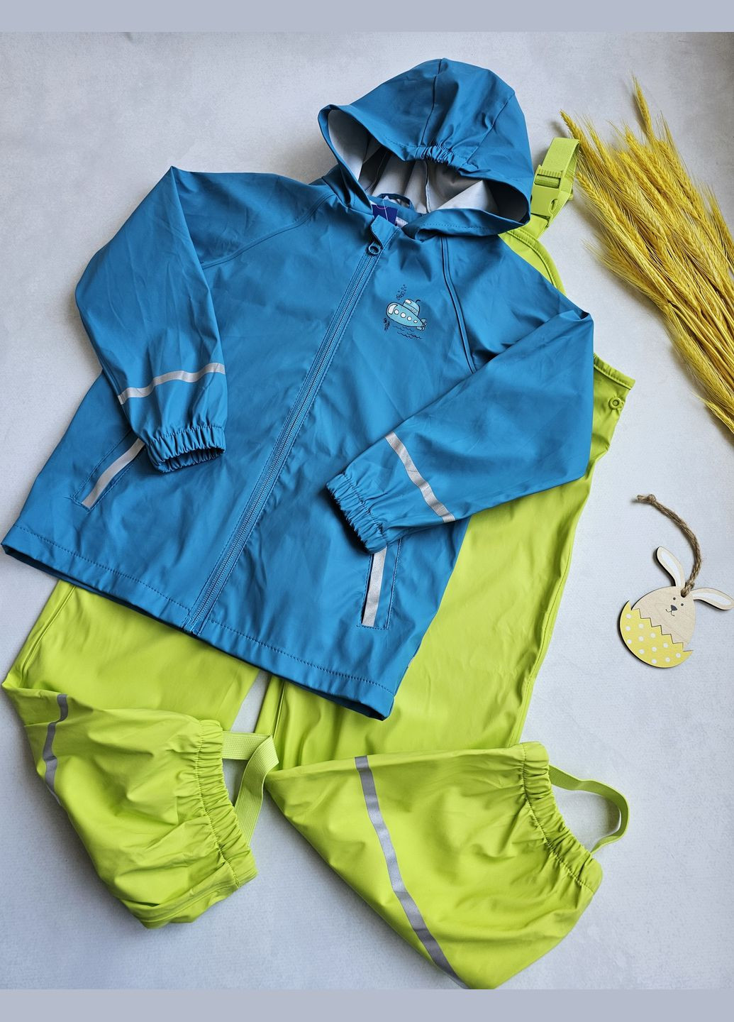 Дощовик Дитячий Грязепруф 110-116см без утеплення☔️Дощовик Комплект Дитячий Lupilu Куртка та Напівкомбінезон (303207205)