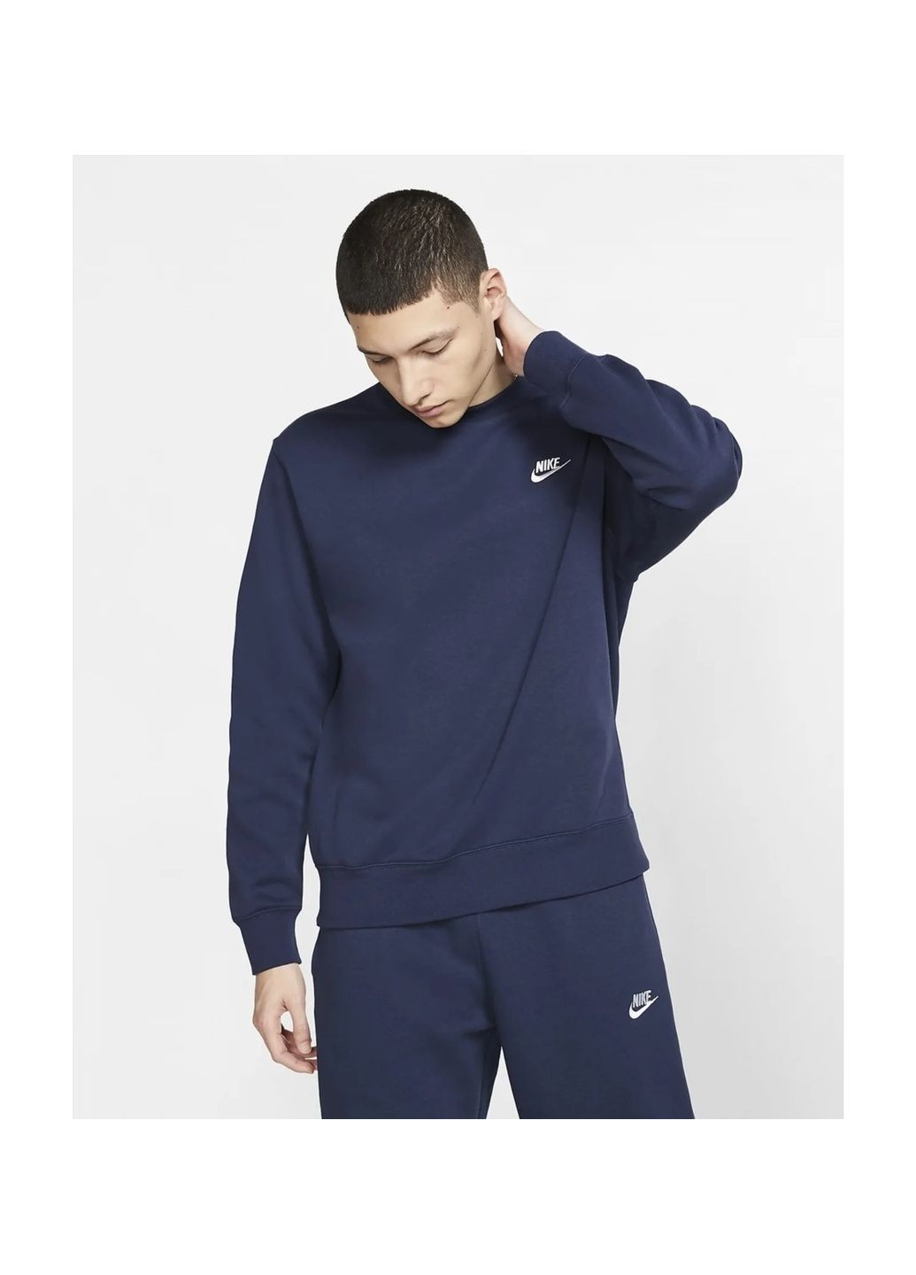 Свитшот мужской M NSW CLUB CRW BB Blue Nike (364837762)