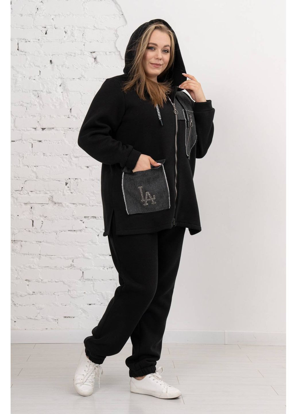 Костюм з джинсовими вставками ЛІСЛИ чорний Tatiana (348416795)