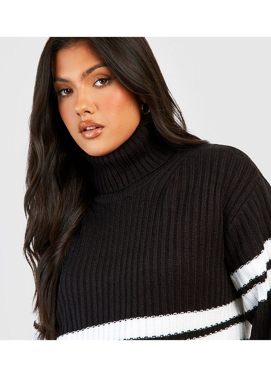 Чорно-білий демісезонний светр для вагітних Boohoo