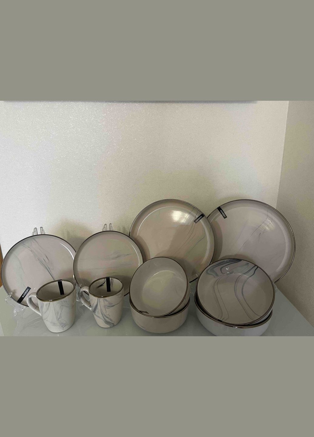 Сервиз Marmo MRB 30 предметов бежевый Ardesto (342117599)