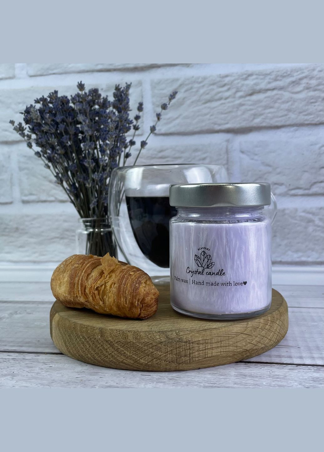 Crystal candle – свечи из пальмового воска лавандового цвета 5Candles (322347008)