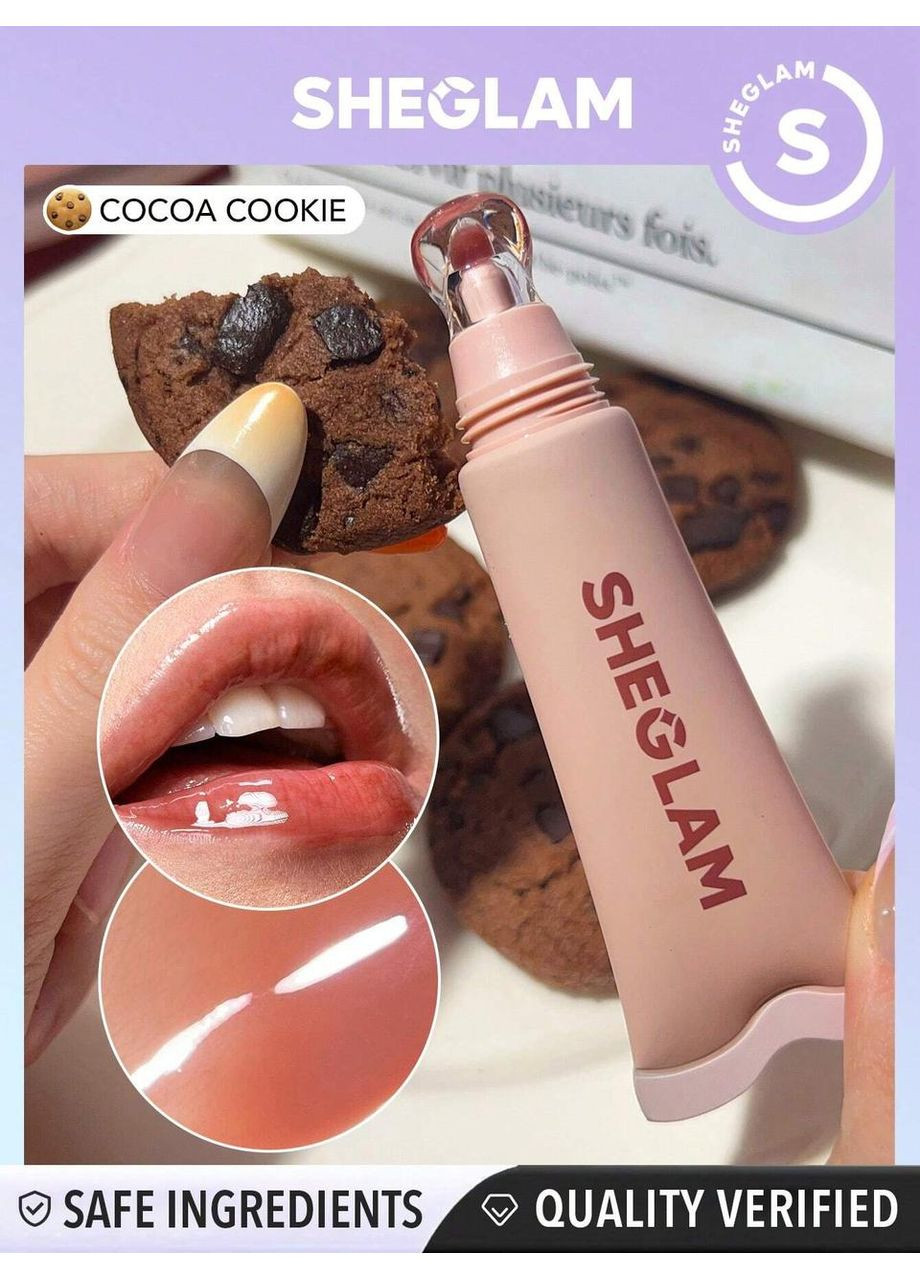 Бальзам блеск для губ Crystal Glaze Moisturizing Lip Care оттенок Cocoa Cookie, 10 мл Sheglam (330762560)