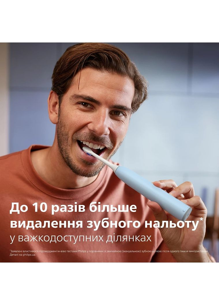 Щетка зубная электр., Sonicare 6100 Series, 62т. кол/мин, насадок-1, футляр, голубой Philips (360401342)