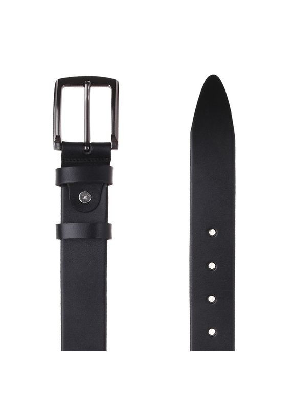 Мужской ремень кожаный 125v1gen45 Черный Borsa Leather (302972589)