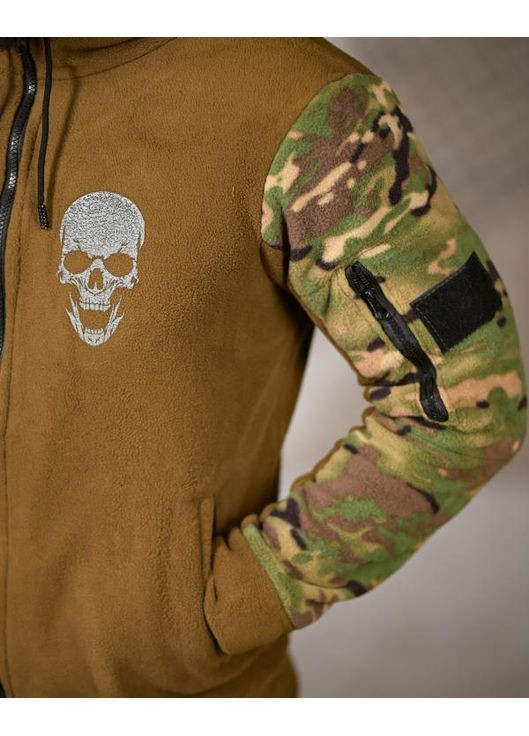 Армійська чоловіча кофта на флісі Дівчина койот Freedom (368848792)